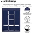 thumbnail image 2 of Closet Organizador Armable De Tela Y Tubo Armario De Ropa Minimalista 170 x 130 x 45 Ropero Organizador para Dormitorio Soporta hasta 33 LB (Azul), 2 of 6