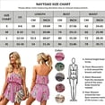 thumbnail image 7 of NAYTOAO Women's Bohemian Print Strapless Tube Top Romper, Ruffle Smocked Waist Summer Short Jumpsuit, 7 of 7