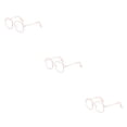 thumbnail image 1 of Jumpingount Marco de lente antiazul Gafas para miopía Gafas cuadradas Gafas graduadas para dama Suministros de oficina Marco de oro rosa grado Type1 NO1, 1 of 6