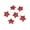 Red, variant on Red Red Plastic Glitter 3D Star Christmas Ornament Set Of 6