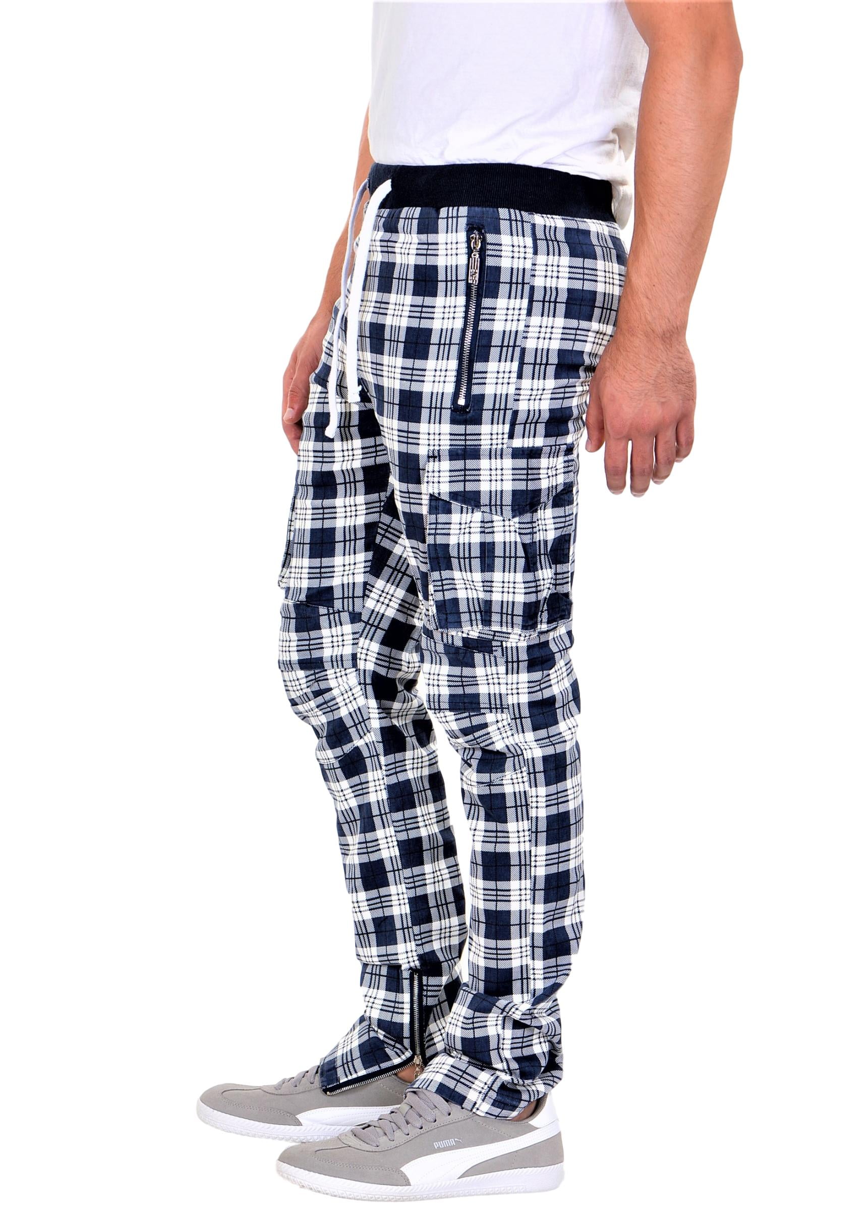 men's plaid cargo pants