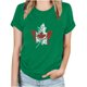 thumbnail image 1 of Camisetas de Manga Corta para Mujeres Canadá Día Hoja de Arce Impresión Básica de Verano Tee, Cuello Redondo Camiseta Casual, 1 of 3