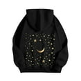 thumbnail image 5 of GaThRRgYP Oversized Sweatshirt for Women Hoodies,Women's Casual Printed Round Neck Long Sleeved Loose Hooded Sweatshirts Black S, 5 of 5