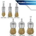 thumbnail image 2 of Wire Brush Wheel Cup Brush,12Pcs Wire Brush Set, Wire Brush for Drill 1/4 Inch, Drill Attachment Coarse Crimped Brush, 2 of 6