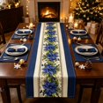 thumbnail image 6 of Christmas Table Runner Decorations,Christmas Linen Table Banners Festive Holiday Table Cover for Dining Table Home Party Tablecloth Decoration(C), 6 of 6