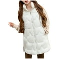 thumbnail image 6 of Busydd Women Puffer Vest Solid Color Hooded Womens Down Vest Sleeveless Zipper Warm Winter Vest for Women Casual Thermal Puffer Jacket 2XL, 6 of 7