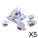 thumbnail image 1 of Juego De Té De Azul Y Para Casa De Muñecas, Accesorio En Miniatura, 5x6 Uds., 1/12, 1 of 8