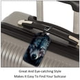 thumbnail image 3 of Square 2Pack PU Leather Wolf Cruise Luggage Tag with Privacy Cover and Name ID Tag for Travel Handbags Backpacks Luggage Tags, 3 of 6