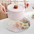 thumbnail image 5 of 3PCS Trivet Mats 15 Inch Round Heat-Resistant Pot Holders Hot Pads Table Decor Tulips and Daffodils, 5 of 6