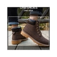 thumbnail image 2 of Botines de invierno con forro de felpa para hombre y mujer, botas de combate de media pantorrilla, cómodos, antideslizantes, cálidos, ligeros y con suela dentada., 2 of 5