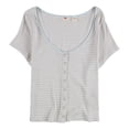 thumbnail image 1 of Levi's Womens Snap Front Basic T-Shirt, sadestripe, Plus Size, 1X, 1 of 2