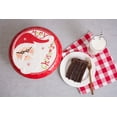 thumbnail image 6 of DII 11.2" Modern Ceramic Santa Cake Plate with Stand in Red/White, 6 of 10