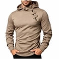 thumbnail image 3 of Zysthvn Pullover Mens Hoodies Casual Winter Outdoor Sweatshirts for Men Zipper Solid Long Sleeve, 3 of 7