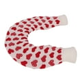 thumbnail image 2 of Bolsa de agua caliente en forma de U a prueba de explosiones para aliviar la fatiga, calentador de cuello, funda tejida con patrón de corazón rosa, 2 of 8