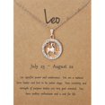 thumbnail image 1 of Collar con colgante de los 12 signos del zodiaco, regalo de cumpleaños para mujeres y niñas, Leo, 1 of 4