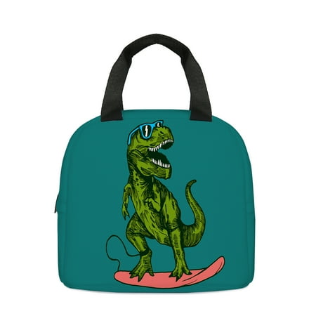 

Portable Printed Dinosaur Kids Lunch Bag Bento Box Cooler Tote (D)