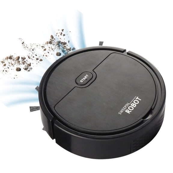 Robot Vacuum for Home, Compact Automatic Floor Cleaner with Powerful Suction, Low Noise Operation, Cleans Pet Hair, Dust & Crumbs on Hardwood, Tile and Low-Pile Rugs