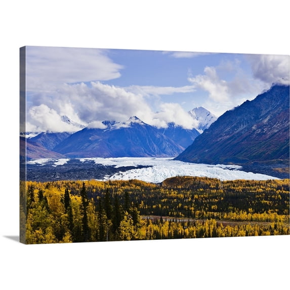 Great BIG Canvas | Yves Marcoux Premium Thick-Wrap Canvas entitled Matanuska Glacier Along Glenn Highway, Alaska