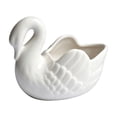 thumbnail image 2 of PSVFUJZ Ceramic Cygnet Candle Holder, Glossy Decorative Candlestick Stand, Holiday Ornament for Scented Candle Candlelight Dinner Thanksgiving Christmas Home Table Decor White, 2 of 7