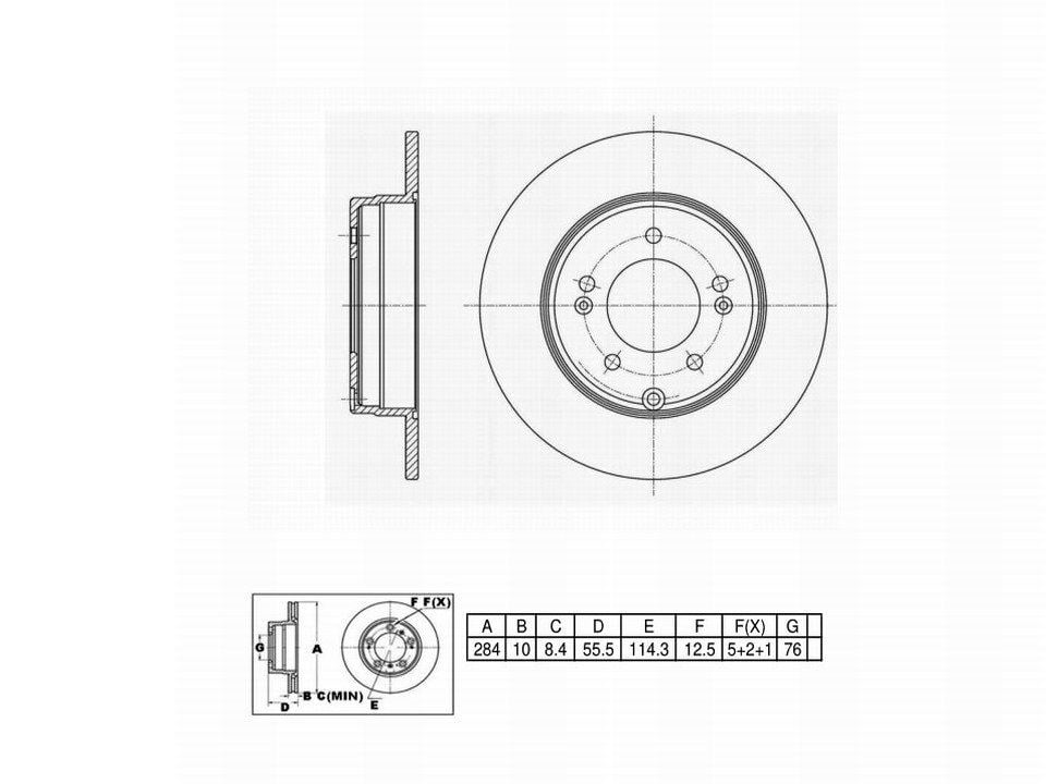 Winstop Brake Rotor, Rear WS239826, Hyundai Sonata 2019-2011