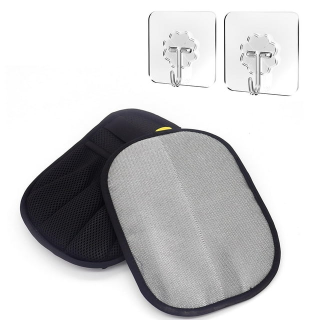 Guantes de depilación para mascotas (con dos ganchos) para perros y gatos, guantes de pelo estáticos reutilizables mejorados, herramienta de depilación de mascotas para ropa, sofás, alfombras