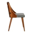 thumbnail image 6 of Armen Living Storm Dining Chair in Walnut and Gray, 6 of 11
