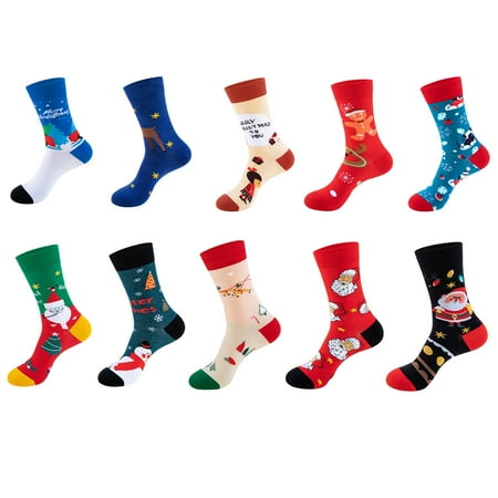 

Unisex Christmas Socks Xmas Holiday Socks Novelty Christmas Crew Socks Colorful Funny Xmas Socks