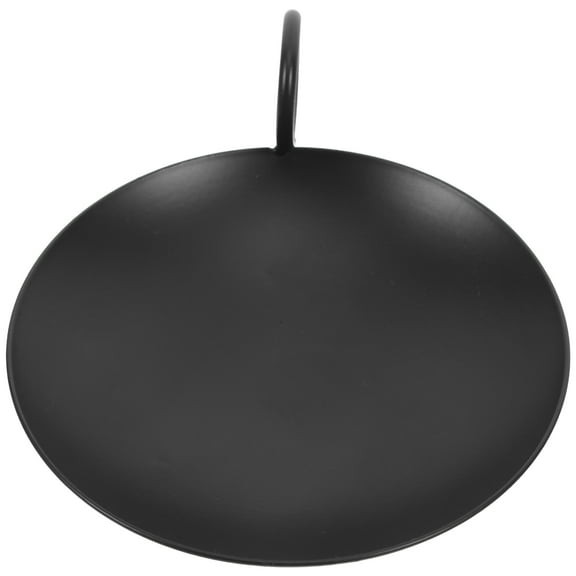 OFFIGAM Wrought Iron Pillar Candle Holder Tray Stable Metal Candle Stand for Romantic Settings