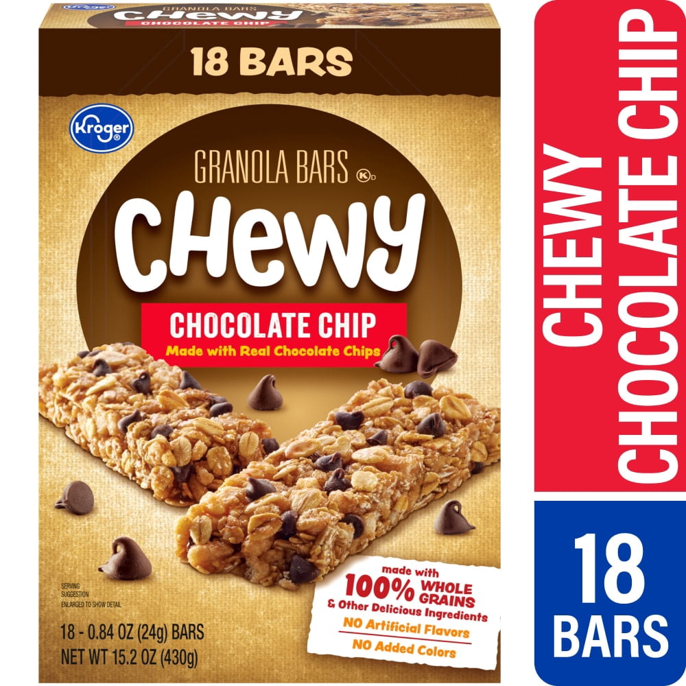 Kroger Chewy Chocolate Chip Granola Bars 18 ct - 3 Pack