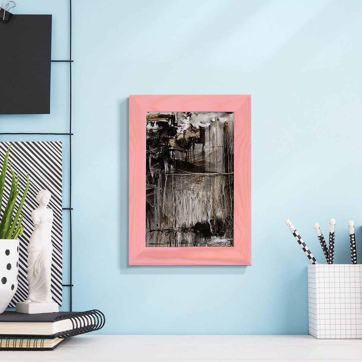 Continuum II -Framed Print w/glass-Sunset Pink