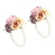 thumbnail image 1 of Flor de Muñeca de Perlas de Imitación, Pulsera de Boda, Flor de Arte de Simulación, Flor de Muñeca de Banda de Simulación para Boda, Baile, Celebacia de Rugreso a Casa,, 1 of 7