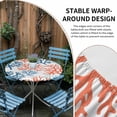 thumbnail image 2 of Orange Blue Coral Round Tablecloth for 45-54 Inch Tables,Fitted Table Cover with Elastic Edge,Green Gradient Coastal Ocean Color Waterproof Outdoor Table Cloth Protector for Patio Garden Dinner, 2 of 9