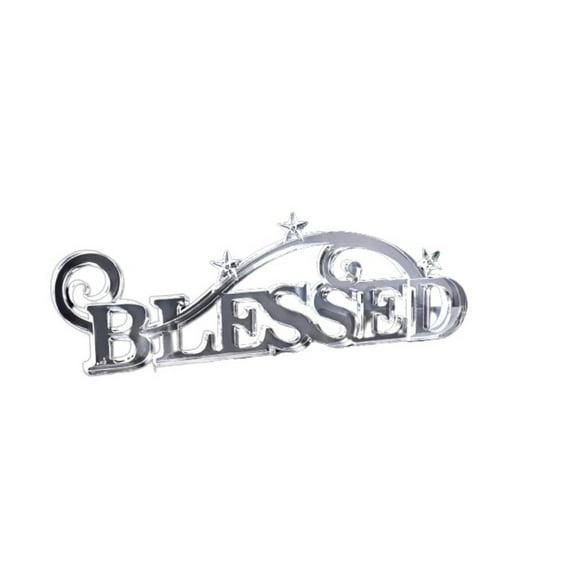 Icy Giftware Set of 4 Blessed Christmas Wall Decoration - 15" - Clear