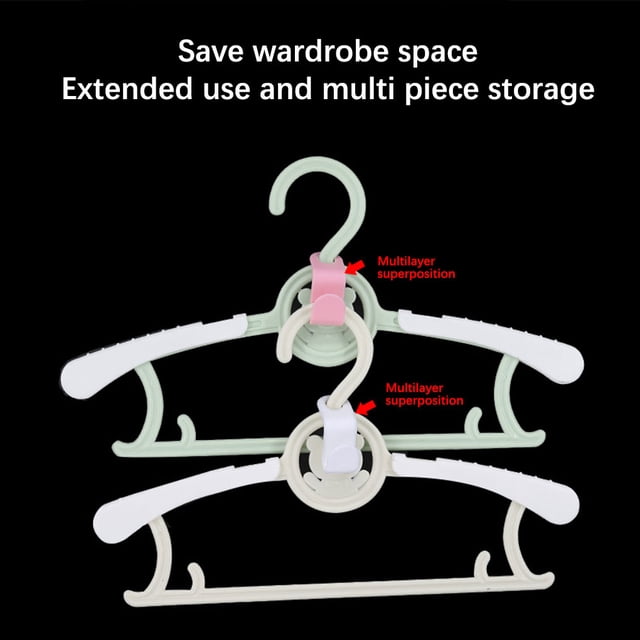 10 Pieces Clothes Hanger Connector Space Hooks Reusable Linkage Saving Closet Hooks Clip Reusable Home Travel Portable Rack Storage Organization Pink