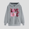 thumbnail image 4 of Women's Pullover Hoodie Valentines Day Printed Casual Fall Winter Long Sleeved Hooded Sweatshirt, 4 of 4