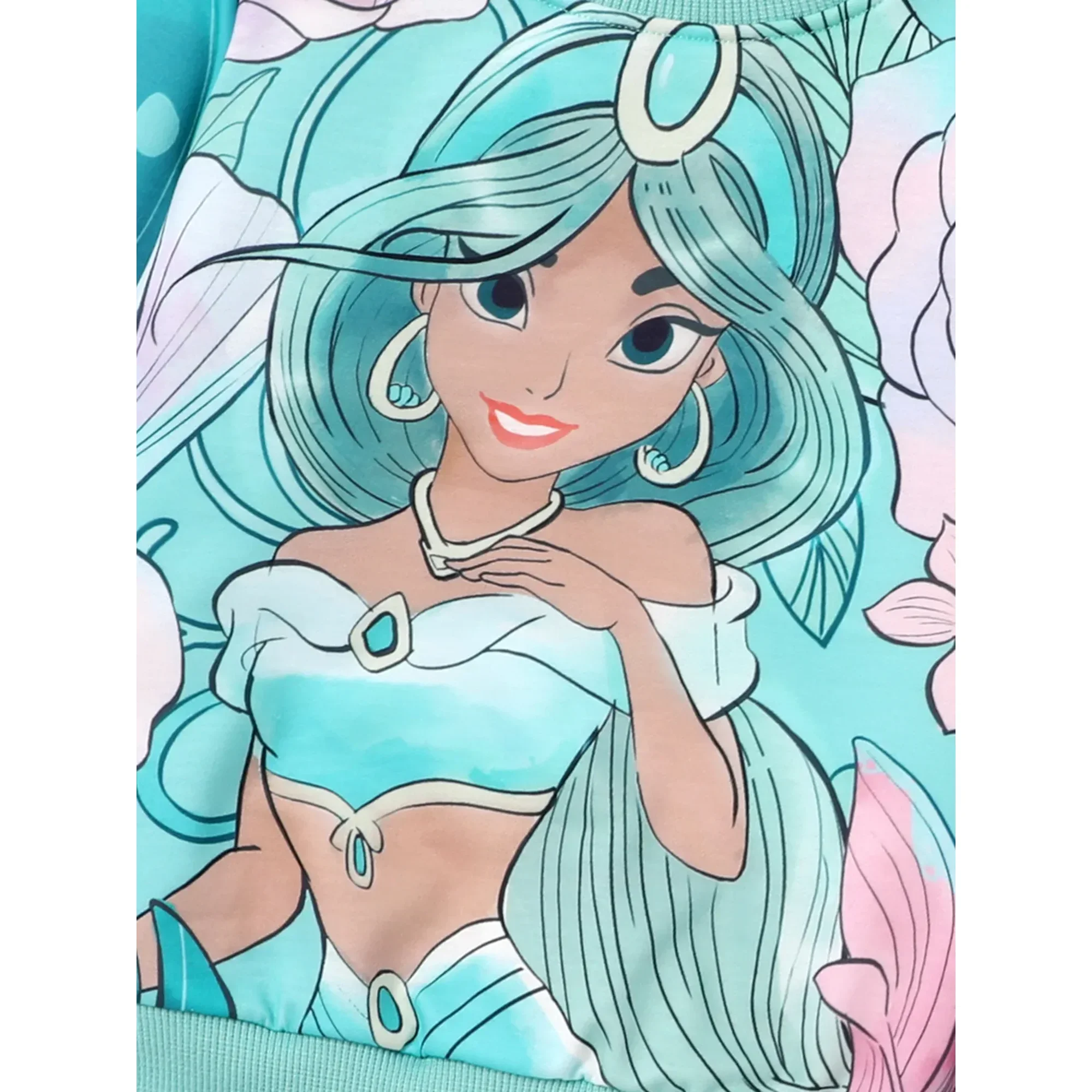 Disney Princess Baby Toddler Girl Sweatshirts and Jogger Pants 2Pcs Ariel Cinderella Jasmine Girls Clothing Sets Size 2-6