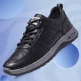thumbnail image 2 of NOKIO Men's Walking Sneakers Comfortable Wide Fit Shoes with Durab𝗅e Anti-S𝗅ip Sole, Lightweight Casual Sport Footwear Versatile So𝗅id Color Athlet𝗂c Shoes for Outdoor, Travel,Business, Work, 2 of 9
