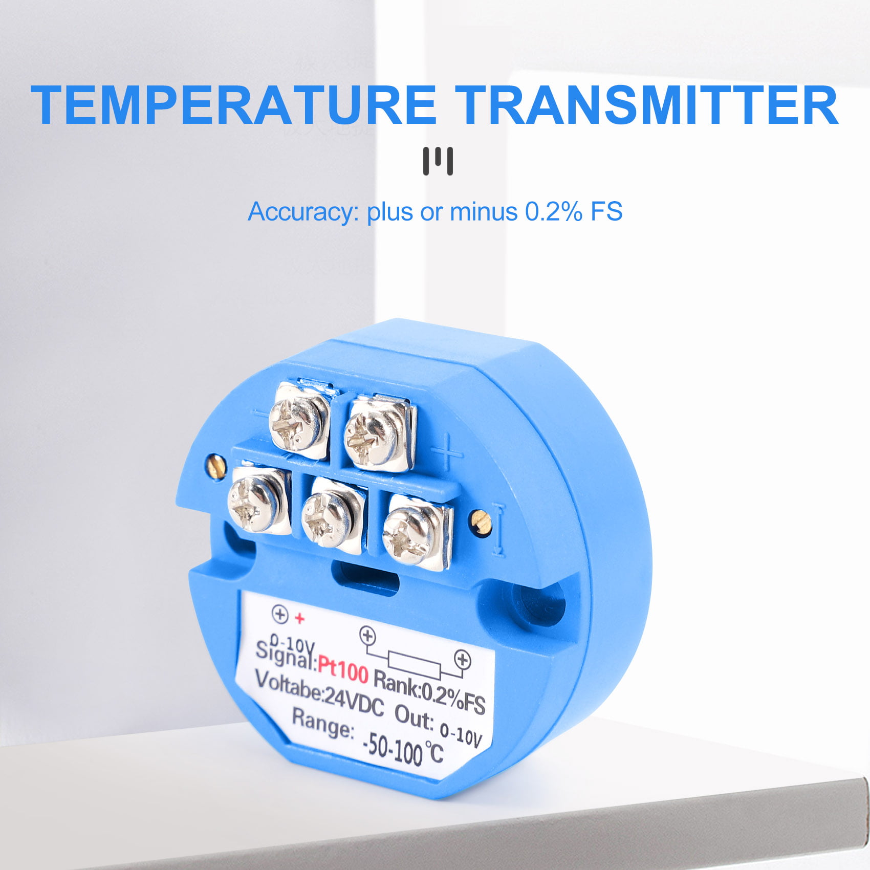 RTD PT100 Thermocouple Temperature Sensor Transmitter 0-250C Output 0-5V