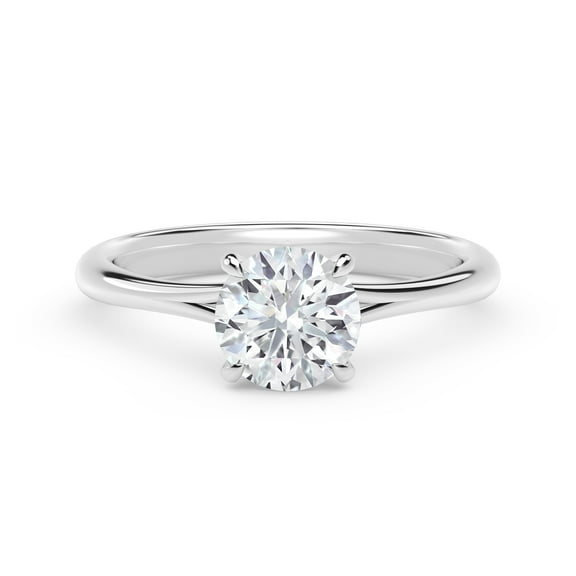 2.00 Ct Solitaire Round Natural Moissanite Diamond Engagement Rings For Her Solid 14K White Gold