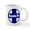 White, variant on CafePress - Santa Fe Railroad Blue - 11 oz Ceramic Mug - Novelty Coffee Tea Cup