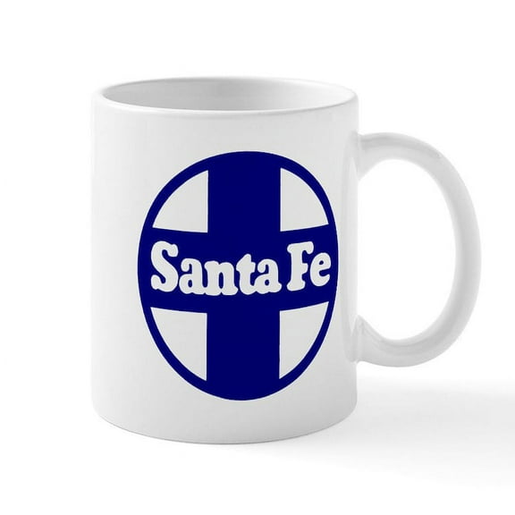 CafePress - Santa Fe Railroad Blue - 11 oz Ceramic Mug - Novelty Coffee Tea Cup