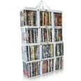 thumbnail image 1 of Made Easy Kit DVD Storage Case - Clear PVC Organizer With Triple-Stitched Handles, Dividers - Stackable, Space-Saving, Fits 40 DVDs - Containers For Movie Discs, Video Games, VHS Tapes, 1 of 1