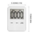 thumbnail image 3 of Latrodar Kitchen Timer Digital Magnetic Cooking Baking LCD Count Meticulously Crafted Sleep Clock Kitchen White 3.2x2.4 Inch Home Decor, 3 of 4