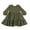 Army Green, variant on LYMAYTER Girls Cotton Princess Dress for Kids Baby Elastic Waist Casual Dresses Spring Fall Solid Color Dresses for 2-6 Years