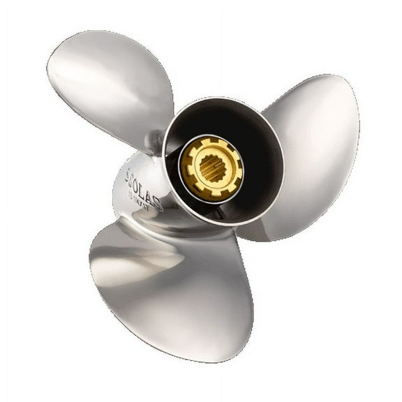 Solas 2431-140-11 New Saturn Stainless Steel 3-Blade Johnson-Evinrude Propeller