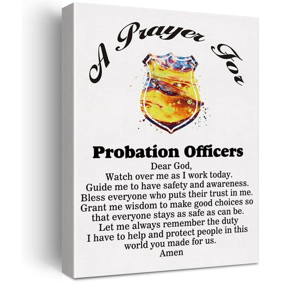 a Probation Officer's Prayer Canvas Home Wall Art Decor Probation Officers Gift Painting Poster Painting Art, Dining Room Wall Decor Ideas, Art Deco Frameless 12x16inch