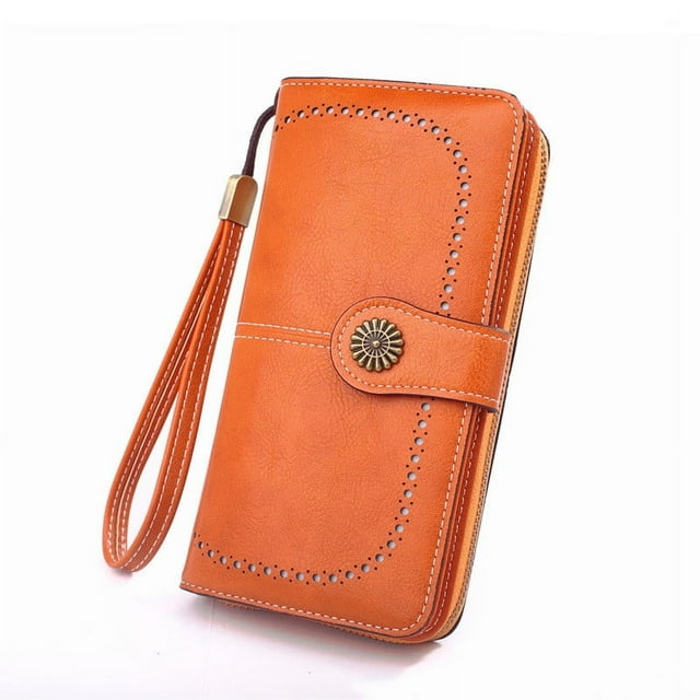 SDNall Purses for Women, Wallets for Women, Wristlet Wallets for Women, Leather Womens Wallet with RFID Blocking - Multi Card Case & Wristlet for Ladies