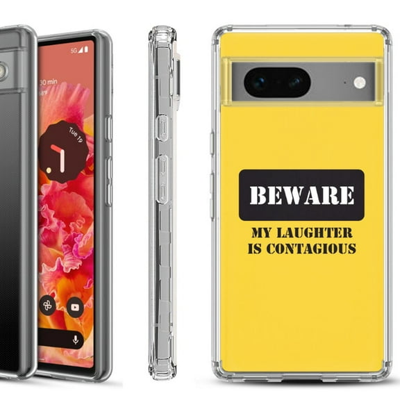 Shockproof Phone Case for Google Pixel 8a 5G, Hybrid Case Cover, by OneToughShield - Laughter