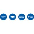 thumbnail image 2 of Darling Souvenir 190 Pcs Graduation Theme Custom Stickers chocolate stickers DIY Candy Favor-Blue, 2 of 2