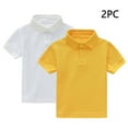 thumbnail image 2 of BLVB 2pack Toddler Baby Kids Boy Girl Solid Color Casual Short Sleeve Shirt Pullover Tops Cute Shirts 1-13T, 2 of 7